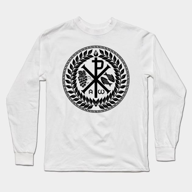 Monogram of Jesus Christ - Chrismon Long Sleeve T-Shirt by Reformer